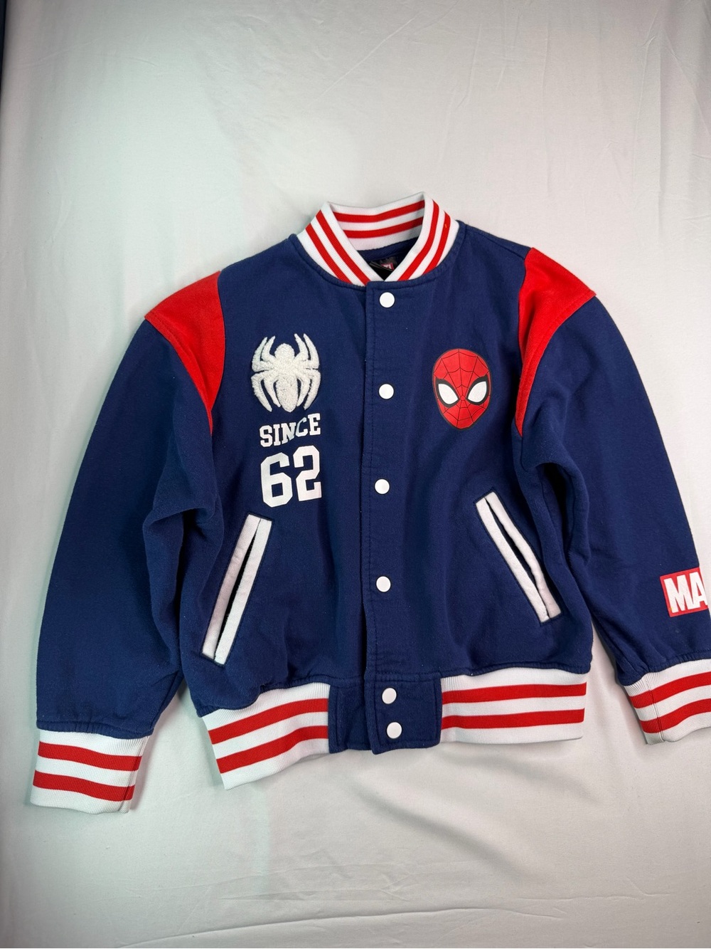 Marvel Spider-Man Navy and Red Letterman Jacket